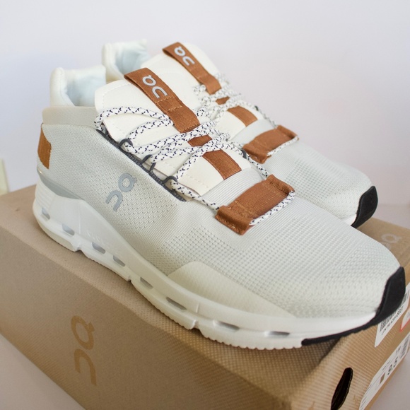 On Running Cloudnova White Pearl Pecan Brown Size 9.5 - Picture 5 of 7